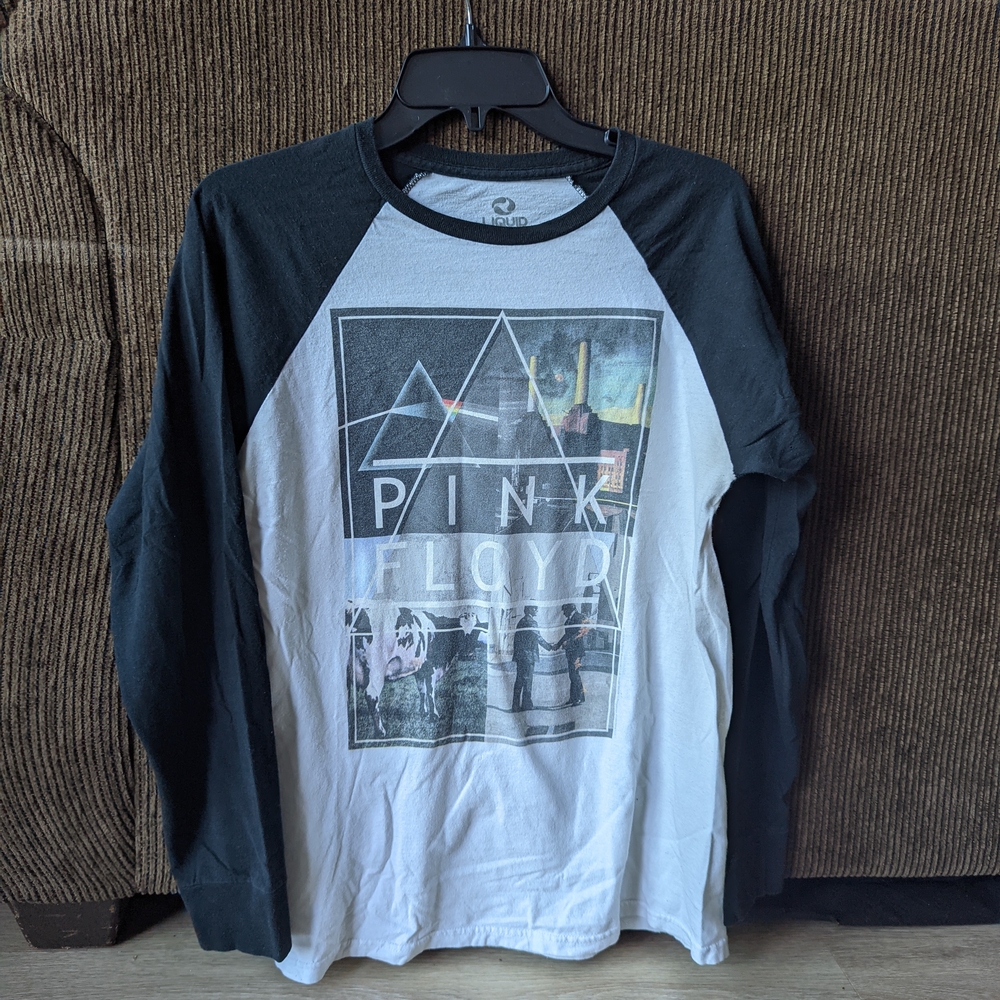 Pink Floyd Graphic Men's Black and White Shirt